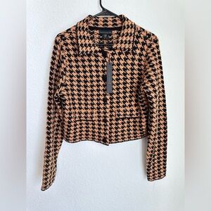 NWT House of Harlow 1960 Tweed Blazer cropped jacket Medium